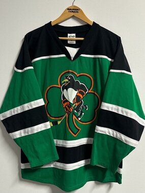Scranton Penguins AHL Hockey Jersey Green Size Medium Schade #37
